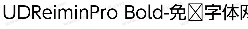 UDReiminPro Bold字体转换